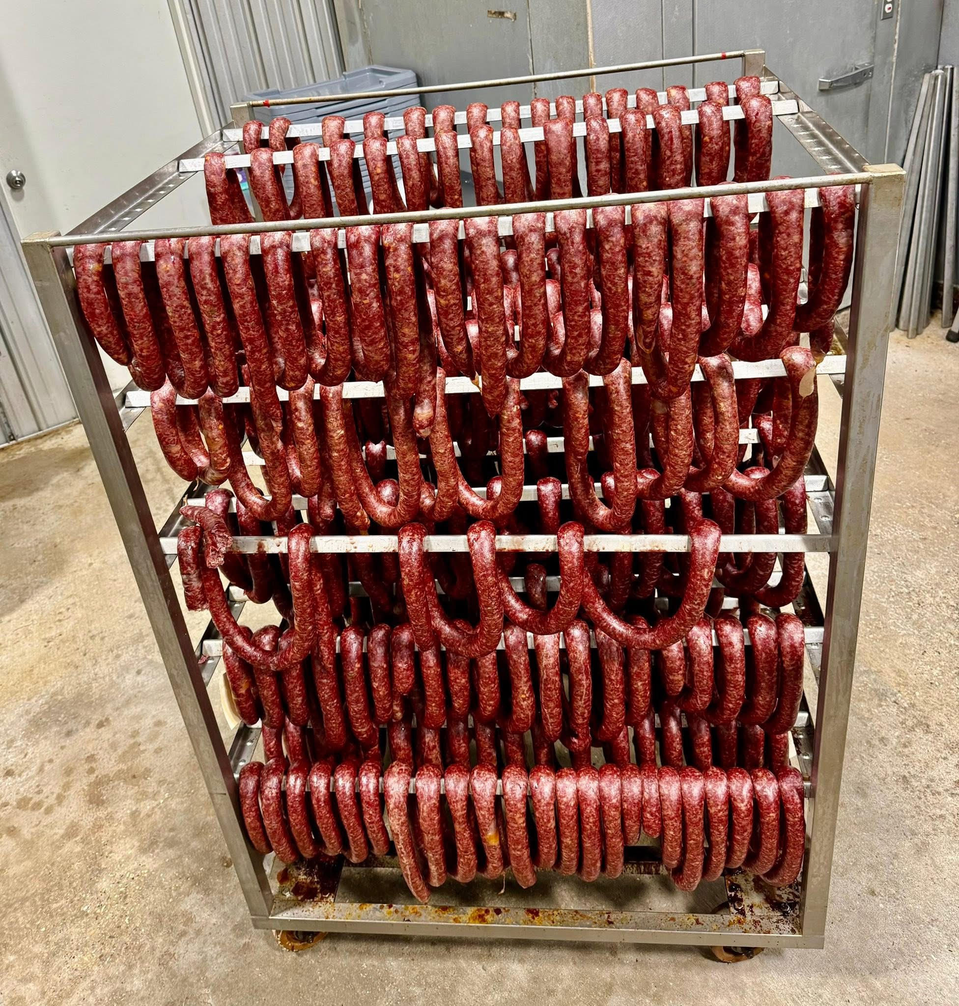 House-crafted sausage links at The Meat Hook