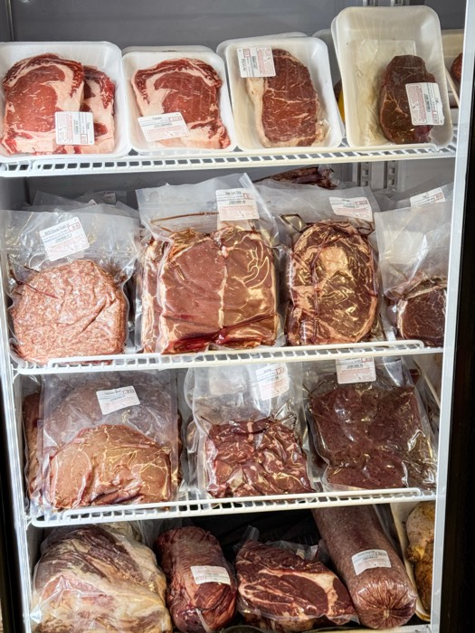 A full display cooler at The Meat Hook