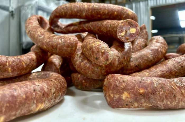 Fresh link sausage at The Meat Hook