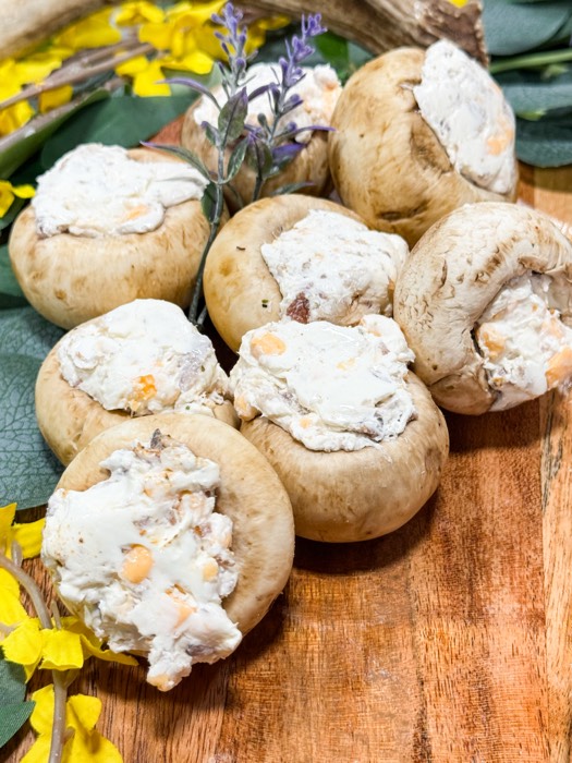Cream cheese stuffed mushrooms at The Meat Hook